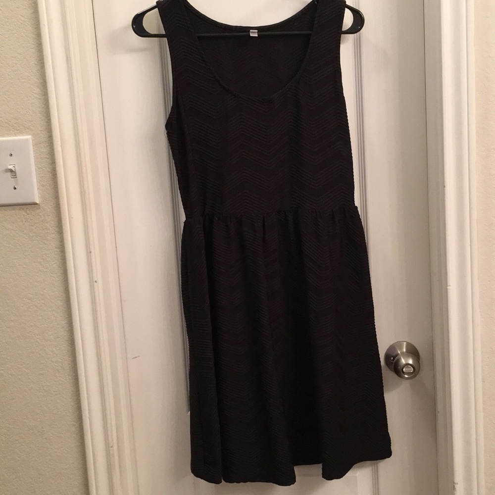 Xhilaration Black textured dress size L